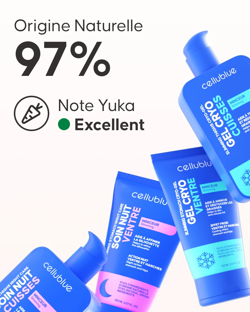 Geste d'application soin minceur cuisses Cellublue