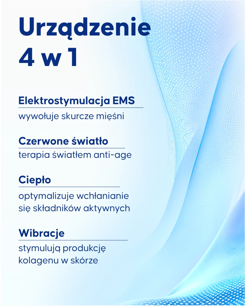 Aplikacja urządzenia EMS Cellublue na linię żuchwy