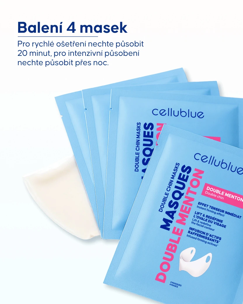 Cellublue liftingová maska na podbradek lifestyle záběr