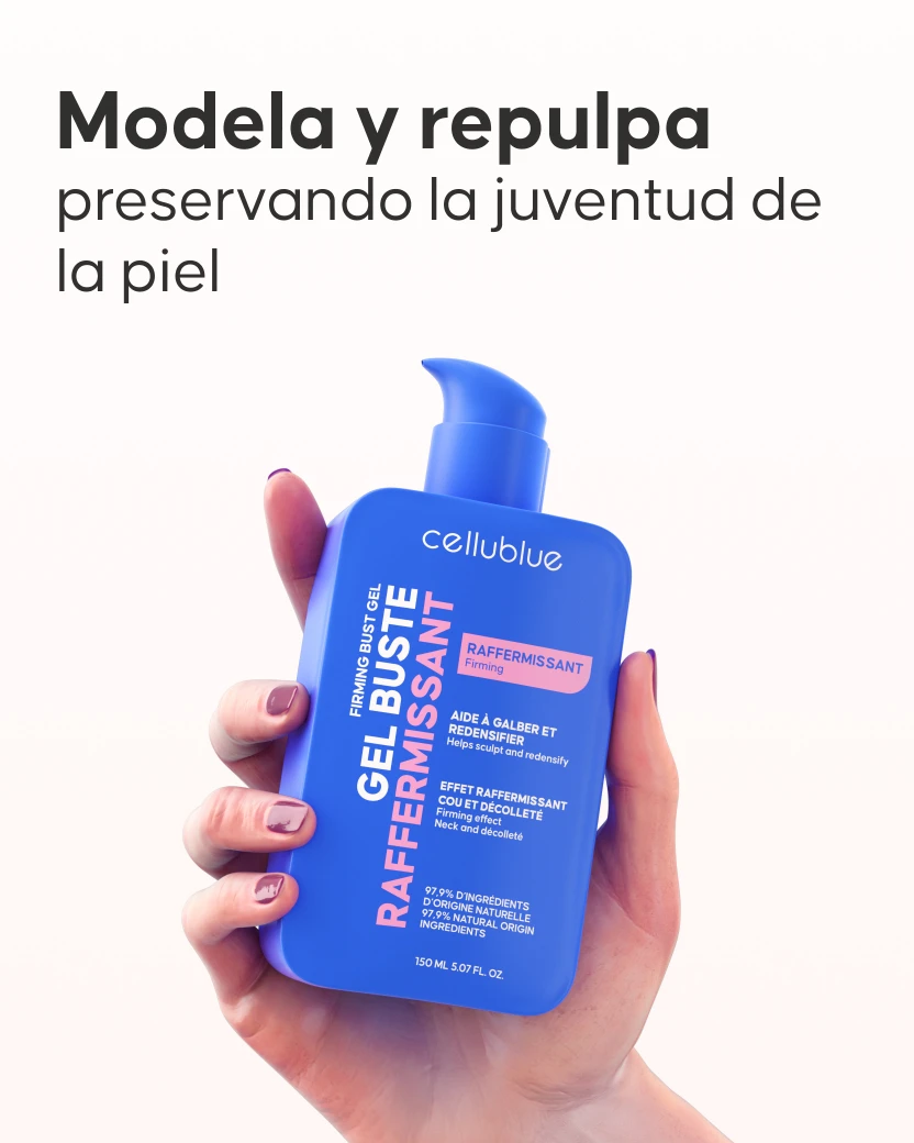 Textura gel reafirmante para pecho y escote Cellublue