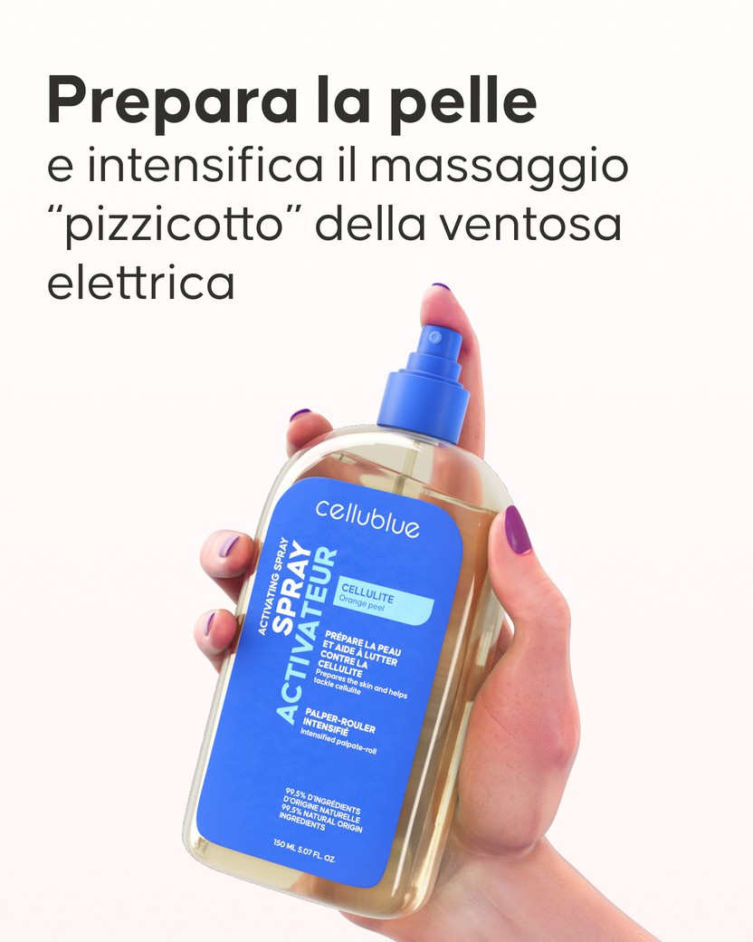 Utilizzo del trattamento attivatore con coppetta elettrica Cellublue