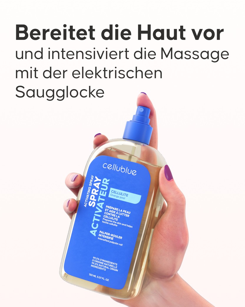 Aktivierendes Cellulite-Spray Inhaltsstoffe und Textur