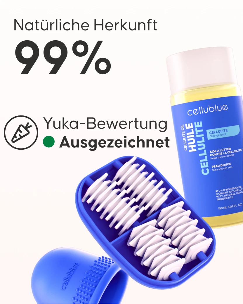Cellublue Anti-Cellulite-Set Lifestyle-Anwendung am Körper