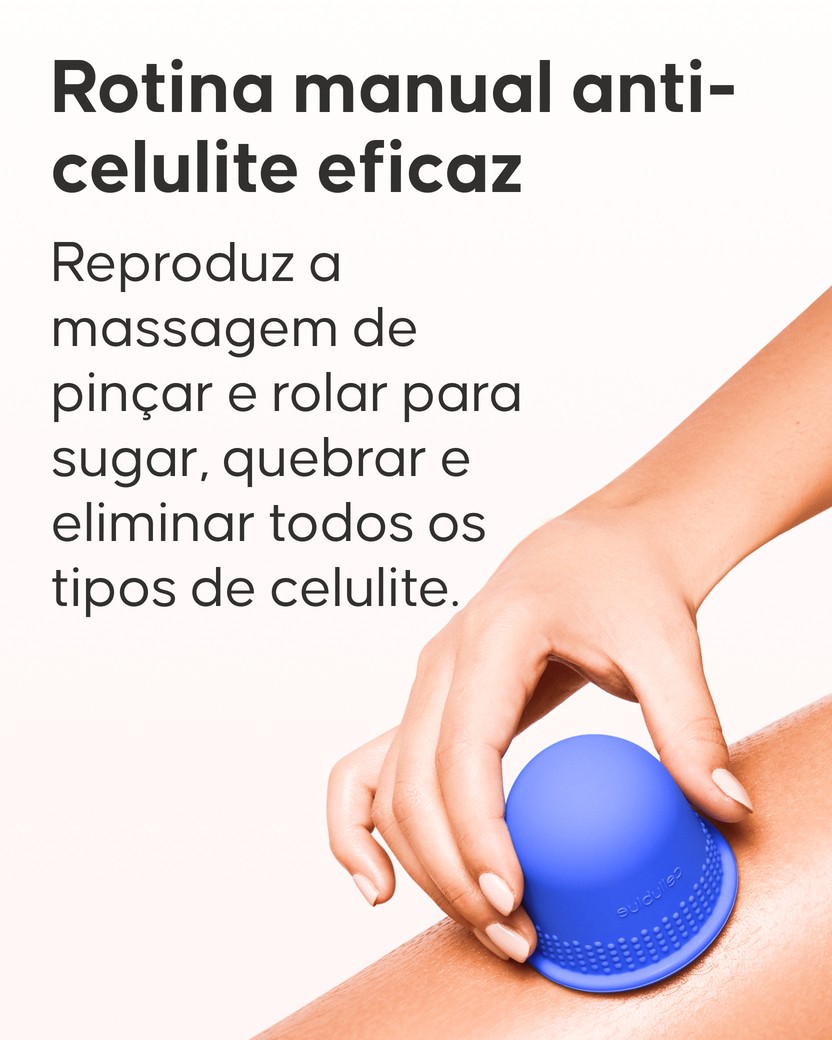 Ventosa CellCup anticelulite design ergonómico em detalhe