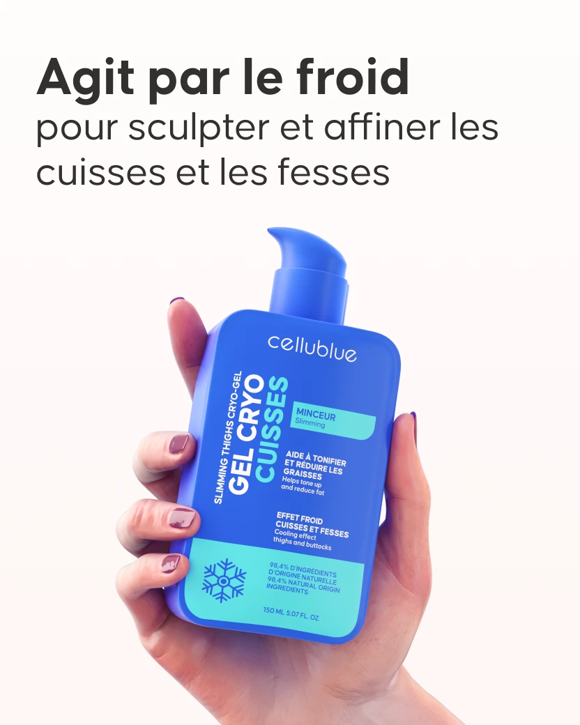 Étape 2 massage gel cryo cuisses Cellublue