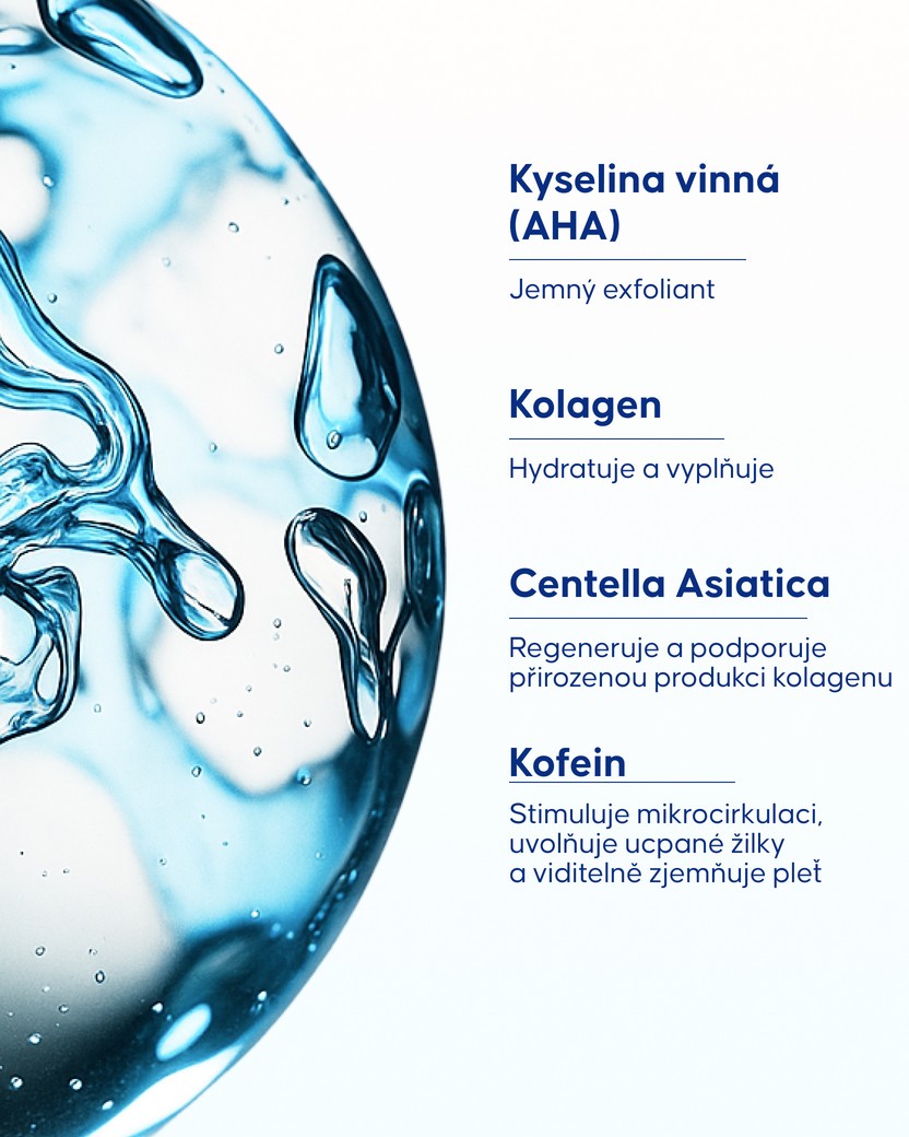 Liftingová maska Cellublue aplikovaná na spodní část obličeje