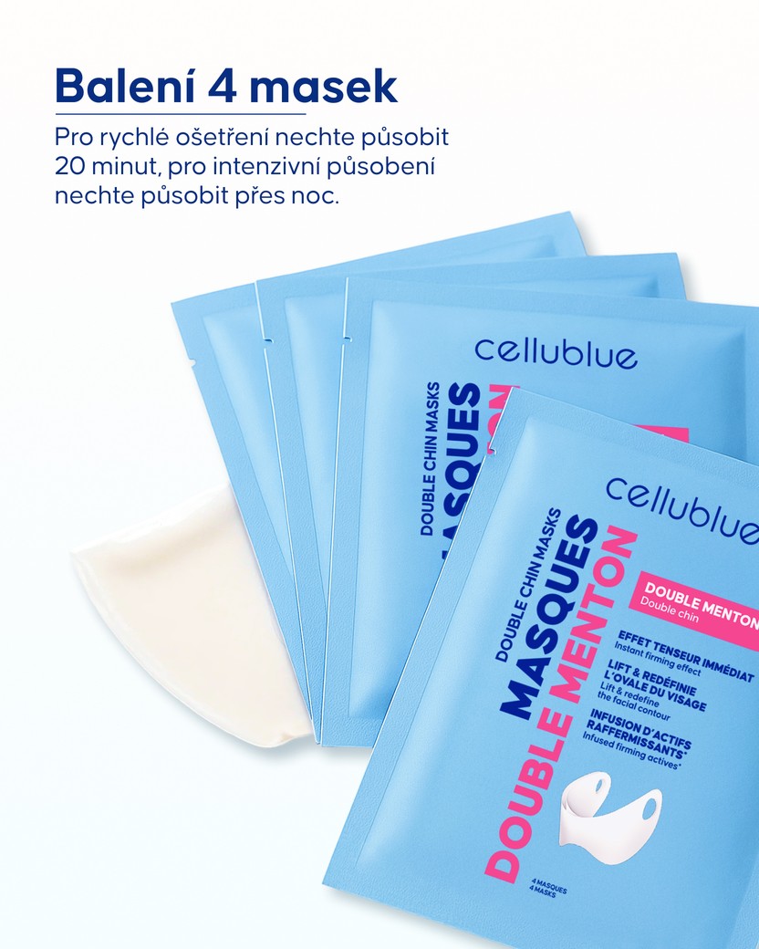 Cellublue liftingová maska na podbradek lifestyle záběr