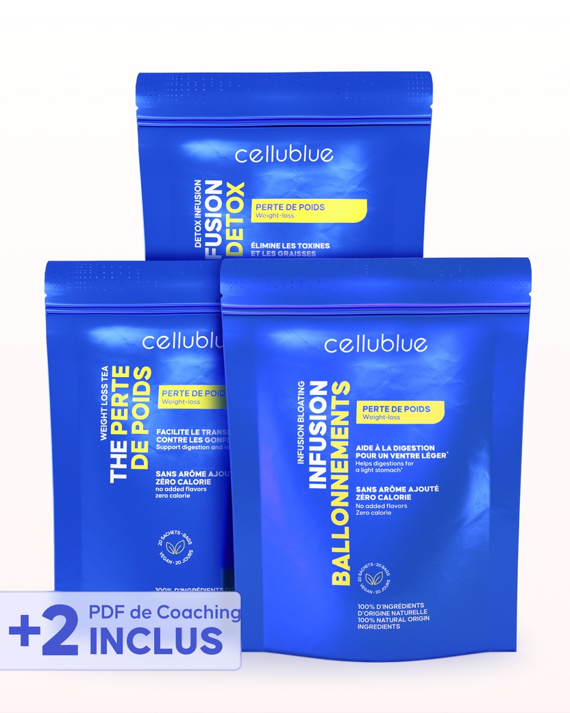 Programa détox 20 días Cellublue con tres infusiones naturales