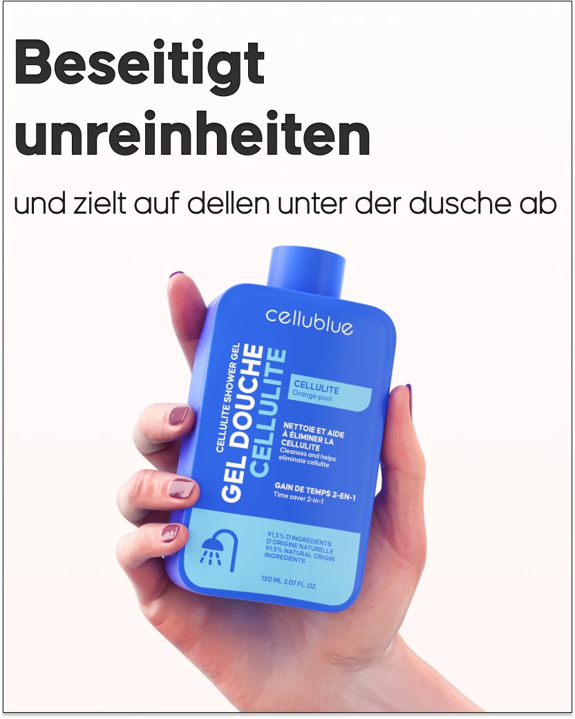 Anti-Cellulite Duschgel Textur und Konsistenz Nahaufnahme