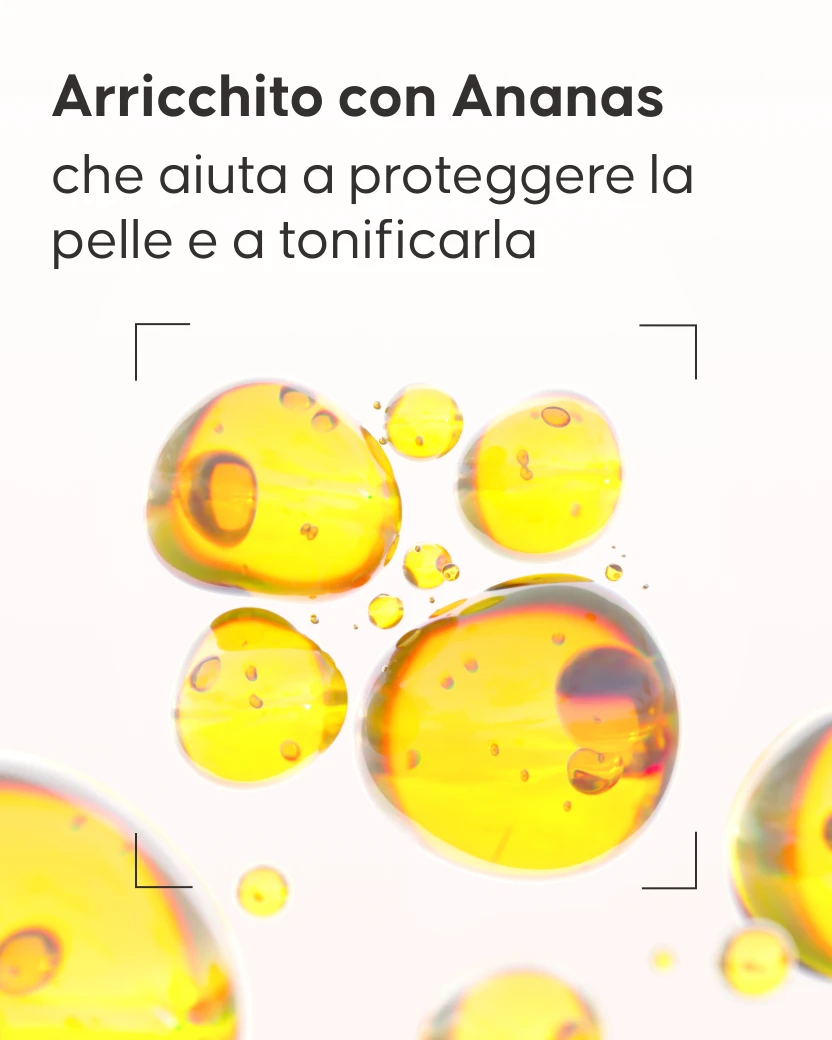 Ingredienti naturali tè verde e ananas del gel doccia Cellublue