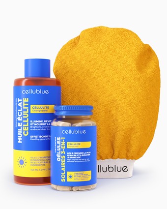 Antycellulitowy zestaw wspomagający opalanie