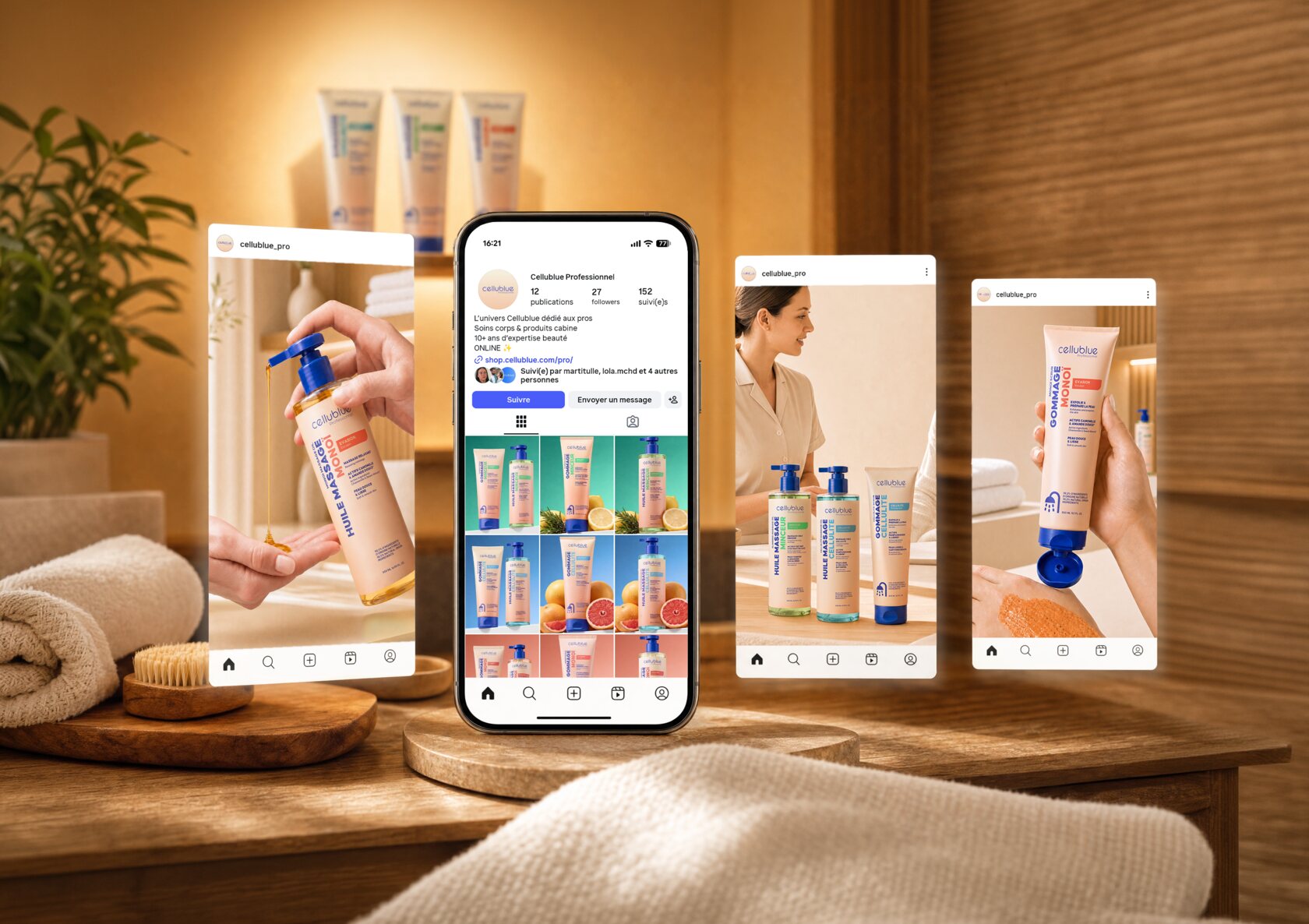 Communauté Cellublue sur les réseaux sociaux